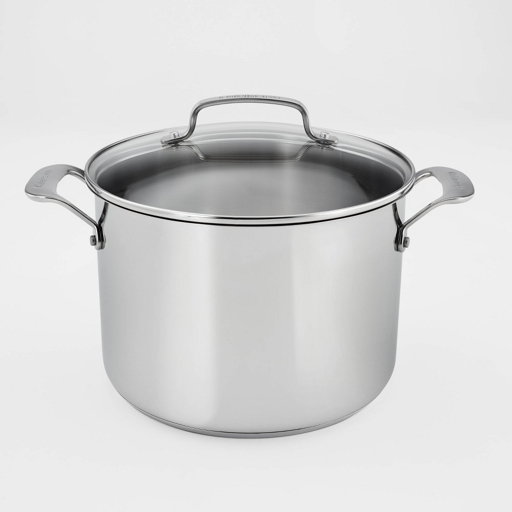 Cuisinart 8qt Stainless Steel Stock Pot with Cover Silver