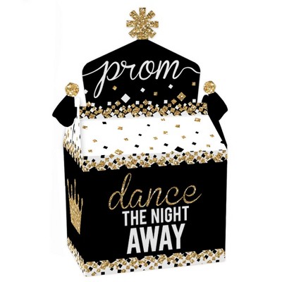Big Dot of Happiness Prom - Treat Box Party Favors - Prom Night Party Goodie Gable Boxes - Set of 12