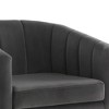 Velvet and Metal Accent Chair with Tufted Barrel Back, Padded Cushion and Sturdy Frame for Living Room - 4 of 4