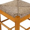 29" Boraam Industries Rush Seat Barstool - Oak: Solid Hardwood, Handwoven Seat, No Assembly Required - 2 of 4