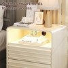 Nightstand with Charging Station, LED End Table - 3 of 4
