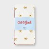 Girls' 2pk Holiday Sparkly Bow Tights - Cat & Jack™ Ivory/Red - 2 of 3