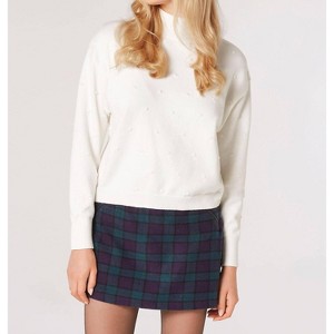 Women's Mock Neck Sweater - APRICOT - 1 of 2