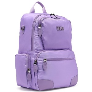 ELLE Luggage 20L Voyage Twill and Vegan Leather Backpack - 1 of 4
