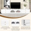 Modern TV Stand for 95” TV with Fluted Glass Doors and Tempered Glass Shelf,Storage Drawers Media Console for Living Room-Baofuwish - 3 of 4
