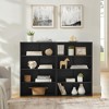 Lycvki Adjustable Double-layer Bookcase Can Be Disassembled into Two 4-layer Storage Bookcases - 2 of 4