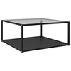 vidaXL Coffee Table Transparent and black - 2 of 4