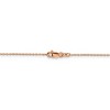 Black Bow Jewelry 1mm, 14k Rose Gold, Solid Cable Chain Necklace - 4 of 4