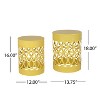 CAVINAS Outdoor End Tables for Patio Set of 2, Modern Iron Patio Coffee Tables for Garden, Terrace, Courtyard - 4 of 4