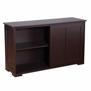 Tangkula Wood Buffet Cupboard Kitchen Storage Cabinet Sideboard w/ Sliding Door - 1 of 4