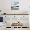 Americanflat Canvas Wall Art Featuring White Sailboats, Blue Ocean, Beige Sand and Cloudy Sky - Gallery Wrap - Seascape Coastal Wall Art - 4 of 4