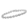 Haus of Brilliance Sterling Silver 1.0 Cttw Diamond Cluster Link Bracelet - 3 of 4