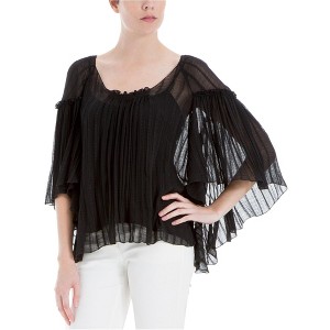 Max Studio London Womens Sheer Batwing-Sleeve Pullover Blouse - 1 of 1