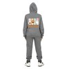 Everyday Kids “Boo Crew” Halloween Zip Up Hoodie – Cute Ghosts and Pumpkins – Cozy Fall Sweatshirt for Girls, Charcoal Gray - 2 of 3
