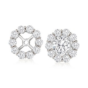 Ross-Simons 1.00 ct. t.w. Diamond Earring Jackets in 14kt White Gold - 1 of 4