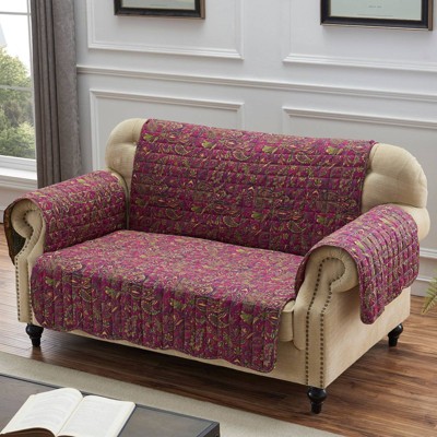 Paisley Multicolor Reversible Loveseat Protector Slipcover