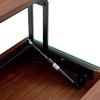 ChicFurnit Coffee Table Multifunctional Lift Top with Tempered Glass Legs for Modern Homes, Brown, 43.3"*23.6"*11.81" - 4 of 4