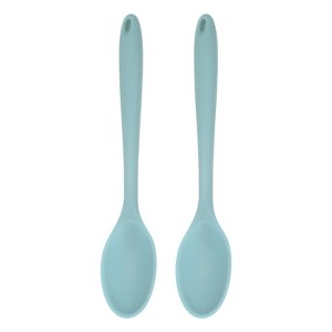 Unique Bargains Silicone Heat Resistant Cooking Utensil Mixing Spoons 2 Pcs - 1 of 3