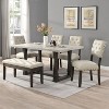 NicBex Tufted Buttons Dining Chair Set of 2 Modern Comfy Kitchen Chairs with Wood Legs and Nailhead Trim,White - image 4 of 4