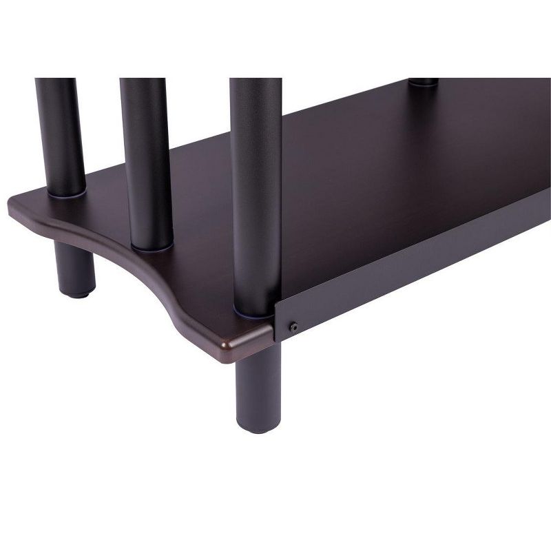 Monolith Double-Wide 3-Tier AV Stand Espresso 300LBS Weight Capacity Per Shelf Organize and Display AV Components Home Theater or Entertainment System, 5 of 6
