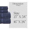 Home Weavers Elegance Essentials 550GSM 100% Cotton Zero Twist Super Absorbent Bath Towel Set - 2 of 4