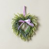 Melrose Lavender Twig Heart Wreath (Set of 2) - 3 of 4