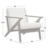 Buylateral Bianca Mid Century Modern Solid Wood Accent Chair Faux Leather - 4 of 4