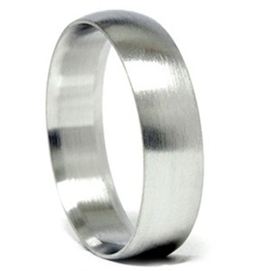 Pompeii3 Mens 14k White Gold 6mm Designer Chad Ra Wedding Band - 1 of 2