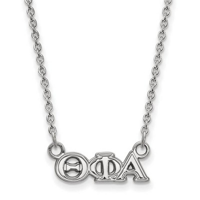 Black Bow Jewelry Sterling Silver Theta Phi Alpha Greek Life Necklace 18 Inch