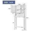Bathroom Storage Over The Toilet with Adjustable Shelf,Over Toilet Bathroom Organizer,Freestanding Cabinet with Shutter Door for Bathroom - 2 of 4