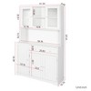 JUJABU White Kitchen Pantry Storage Cabinet with Doors and Shelves - 3 of 4