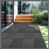 Racxily 9 PCS Heavy-duty Wood-Plastic Interlocking Deck Tiles 12" x 12"- Waterproof Outdoor and Indoor Flooring for Balcony, Porch, Backyard (Gray) - 3 of 4