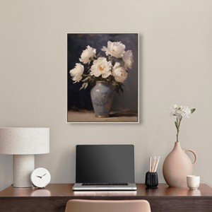 Art Remedy Flowers in Porcelain Vase Classical vintage floral vase wall art Framed - 1 of 4