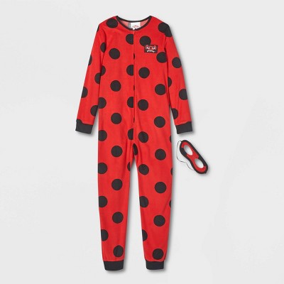 Girls' Miraculous Polka Dot Union Suit - Red