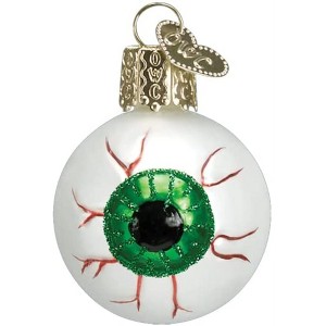 Old World Christmas Blown Glass Ornament for Christmas Tree, Green Evil Eye - 1 of 3