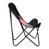 HomeRoots 26" Black Tropical Butterfly Chair - 3 of 4