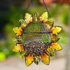 Evergreen Flag Beautiful Sunflower Metal and Glass Bird Feeder - 11 x 19 x 3 Inches - 2 of 3