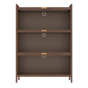 Gulches 44'' Tall Metal Flip Door Cabinet - 3-Tier Walnut Storage Cabinet, Ample Space for Bedroom, Office, Living Room, Entryway & Hallway - 1 of 4