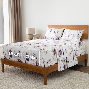 Mellanni 1800 Bed Sheet Set With DEEP Fitted Sheet - 1 of 3