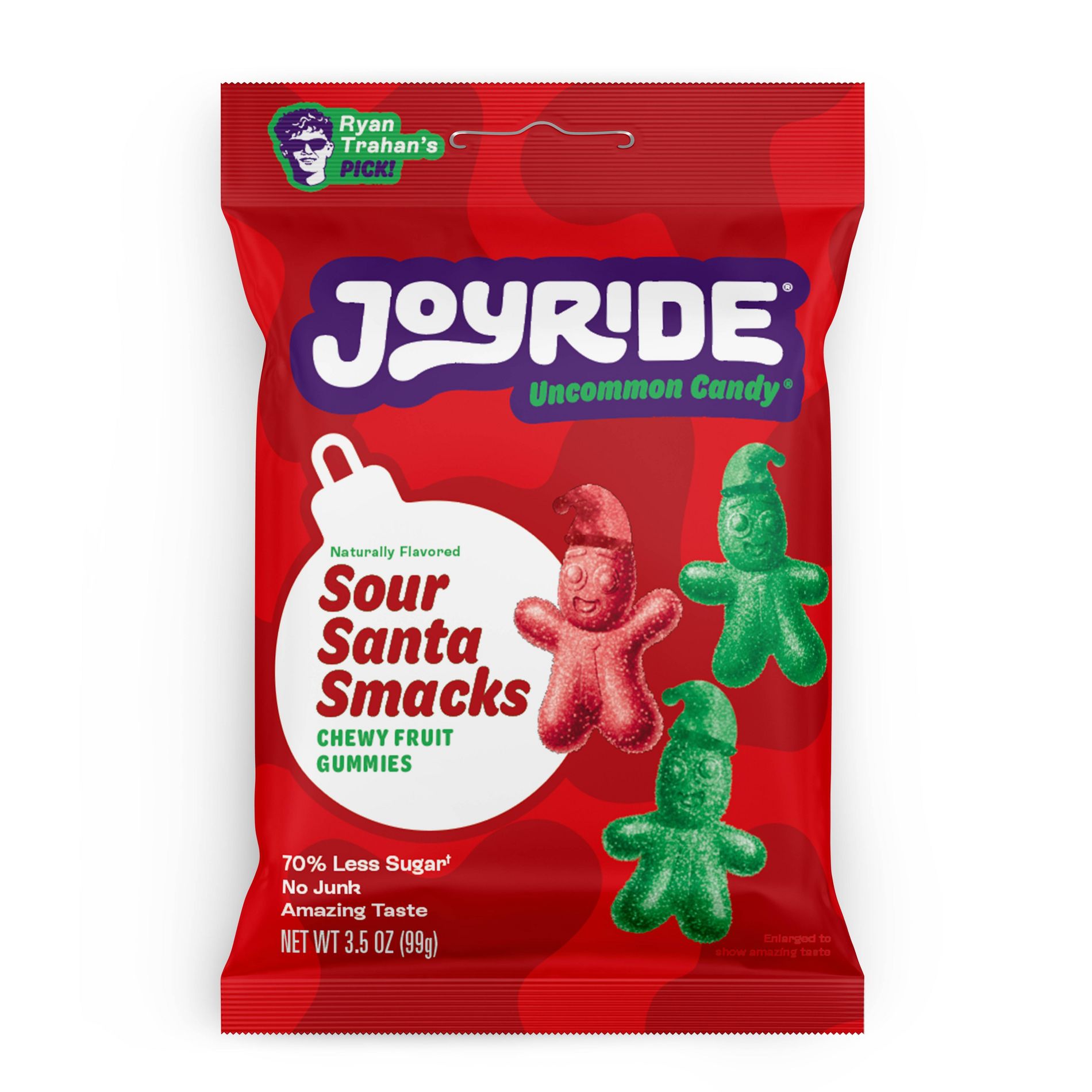 JOYRIDE Sour Santa Christmas Candies Smacks - 3.5oz