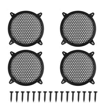 Unique Bargains Grill Cover Mesh Protector Car Speaker Cover Woofer Subwoofer Grill Black 8" 4Pcs