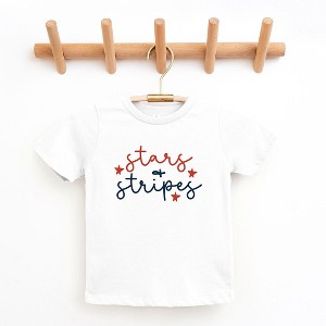 The Juniper Shop Patriotic Stars And Stripes Cursive Toddler Short Sleeve Tee - 1 of 2