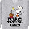 Men's - Peanuts - Snoopy Woodstock Thanksgiving Turkey Tasting Crew Graphic Fleece Sweatshirt - 2 of 4