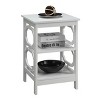 HomeStock Belmont End Table with Sleek Octagon Cutouts and Multiple Tiers, Stylish Accent Side Table with Open Storage for Living Room or Bedroom - 3 of 4