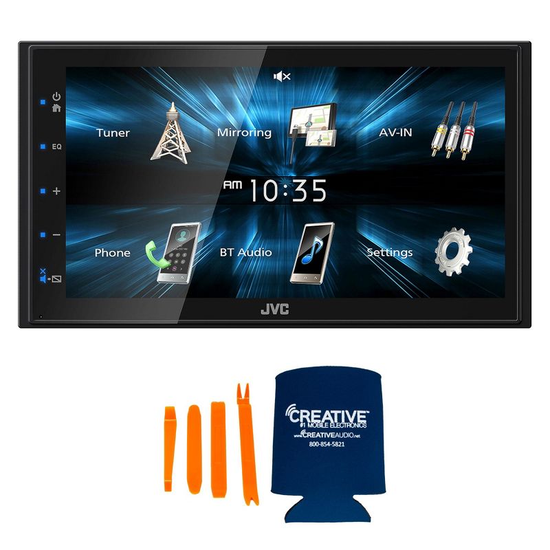 JVC KW-M150BT Digital Media Receiver featuring 6.8" WVGA Capacitive Monitor with Plate Mount Back Up Camera, 2 of 8