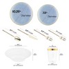 Smarty Had A Party Clear Blue w/ Gold Rim Hammered Glass Plastic Tableware Set - 120 Sets - 3 of 4