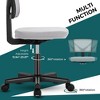CAVINAS Armless Desk Chair, Mesh Home Office Desk Chair with Wheels and Lumbar Support, 360° Swivel Ergonomic Office Chair, Swivel Task Chair - 2 of 4