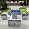 Outdoor Sectional Sofa Patio Furniture Sets with Thickened Cushions - 4 of 4