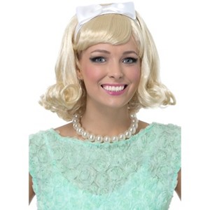 HalloweenCostumes.com  Women Women's 50's Blonde Flip Wig, Yellow - 1 of 1