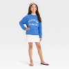 Girls' 4th of July Pullover Sweatshirt - Cat & Jack™ Blue - 4 of 4
